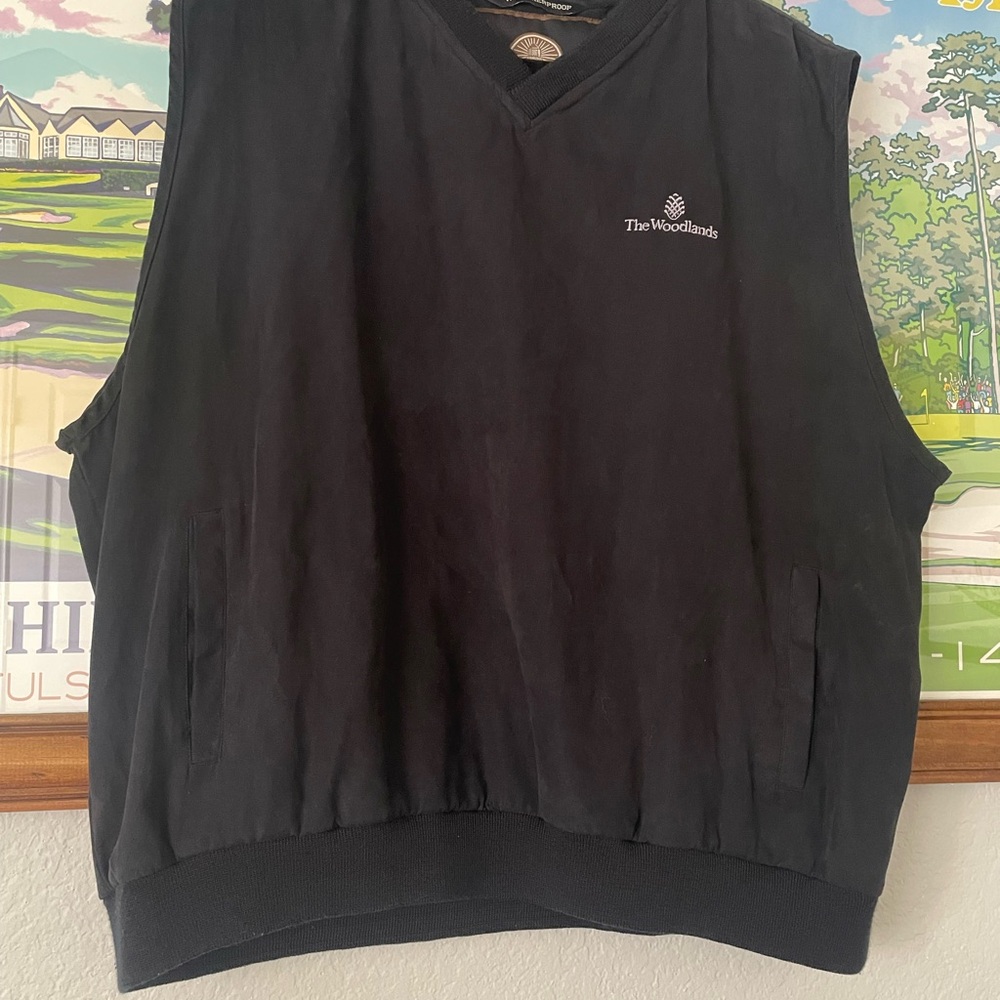 Weatherproof Black Vest with Logo